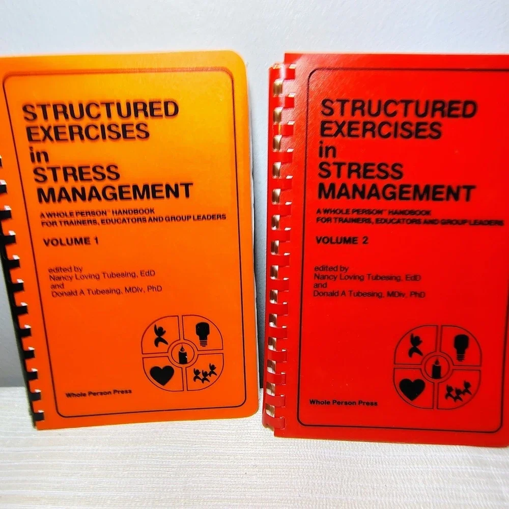 1984 Structured Exercises in Stress Management Vol 1 -4 Vintage‎ Spiral Bound PB